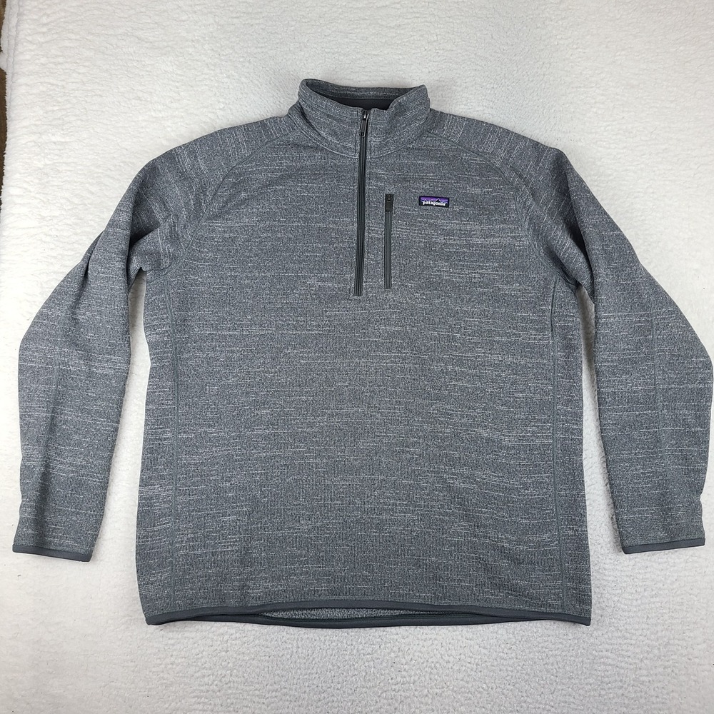 Patagonia Better Sweater Mens 2XL XXL Dark Gray Fleece Quarter Zip 25522